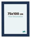 Como MDF Fotolijst 75x100cm Donkerblauw Geveegd Voorzijde Maat | Yourdecoration.nl