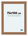 Como MDF Fotolijst 75x100cm Notenhout Licht Voorzijde Maat | Yourdecoration.nl