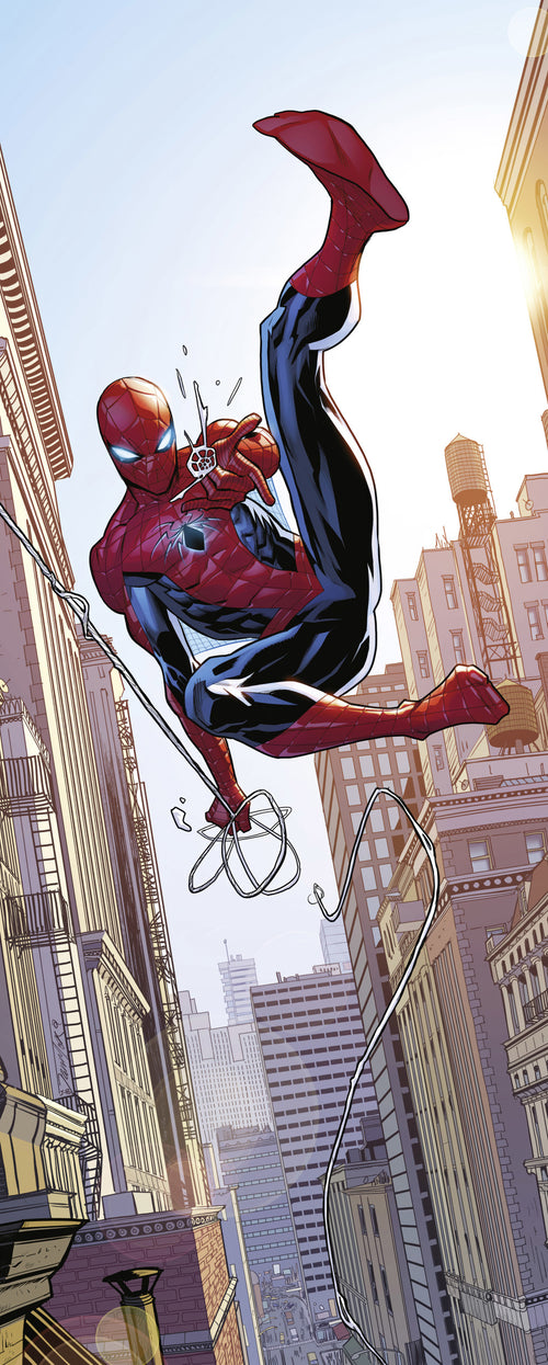 Marvel Spider Man Swinging Fotobehang DX2 232 | Yourdecoration.nl