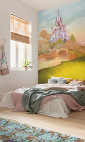 Disney Princess Belle Castle River Interieur Fotobehang DX3 227 | Yourdecoration.nl