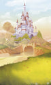 Disney Princess Belle Castle River Fotobehang DX3 227 | Yourdecoration.nl