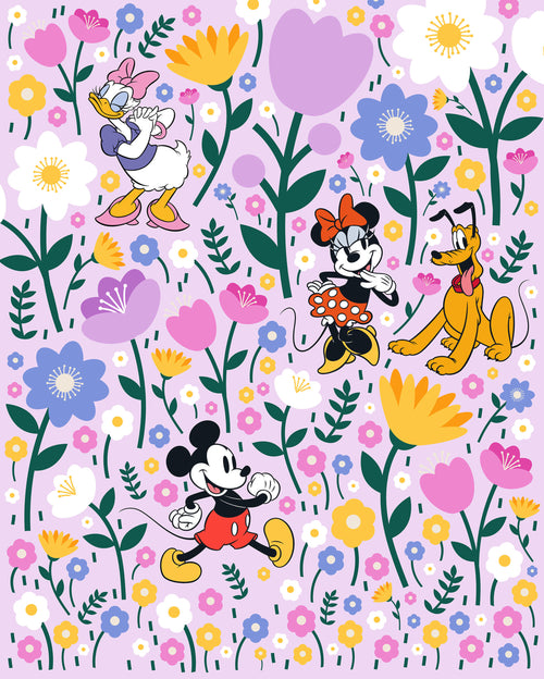 Disney Mickey Mouse and Minnie Mouse Botanical Spring Fotobehang DX4 175 | Yourdecoration.nl