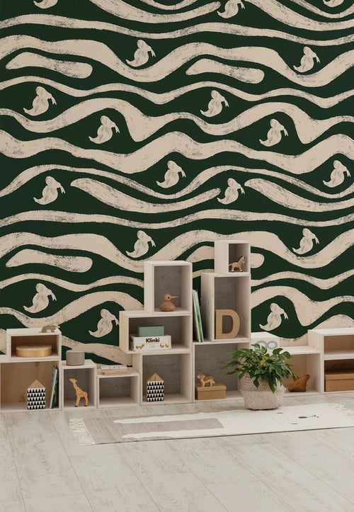 Disney Donald Duck Green Waves Interieur Fotobehang DX4 201 | Yourdecoration.nl