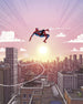 Marvel Spider Man Swinging through the Air Fotobehang DX4 209 | Yourdecoration.nl