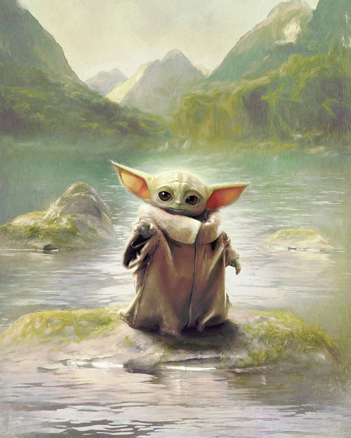 Star Wars The Mandalorian Grogu Landscape Fotobehang DX4 211 | Yourdecoration.nl