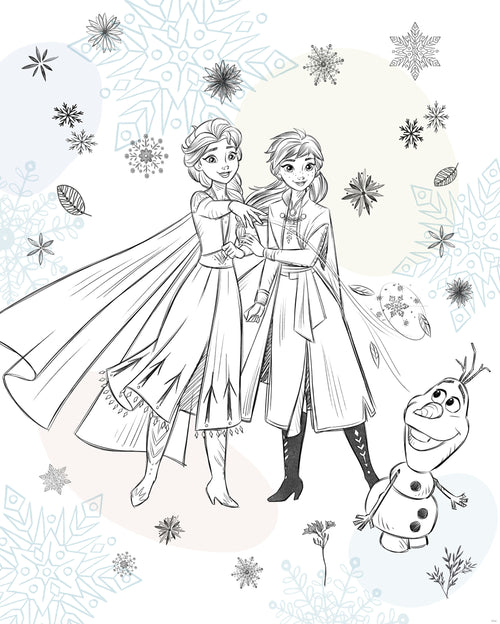 Disney Frozen Sketch Sisters Fotobehang DX4 223 | Yourdecoration.nl