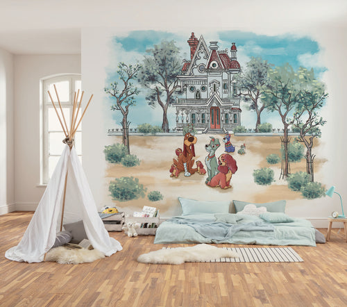 Disney Lady and the Tramp Sweet Home Interieur Fotobehang DX6 190 | Yourdecoration.nl