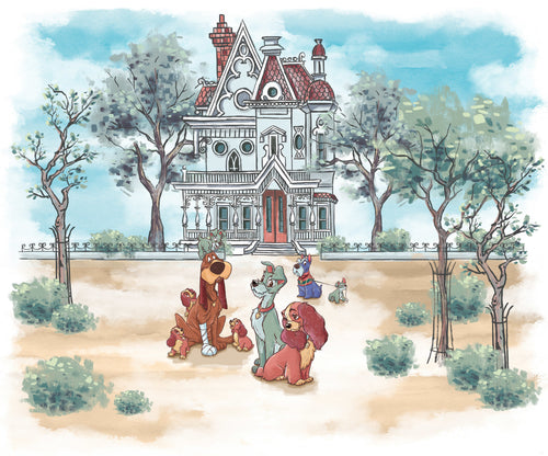 Disney Lady and the Tramp Sweet Home Fotobehang DX6 190 | Yourdecoration.nl