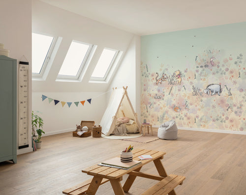 Disney Winnie the Pooh Flowerfield Interieur Fotobehang DX6 194 | Yourdecoration.nl