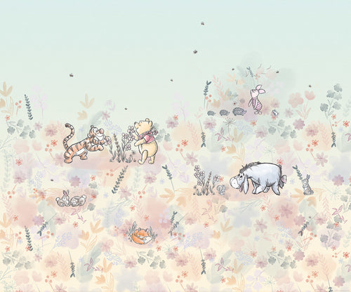 Disney Winnie the Pooh Flowerfield Fotobehang DX6 194 | Yourdecoration.nl