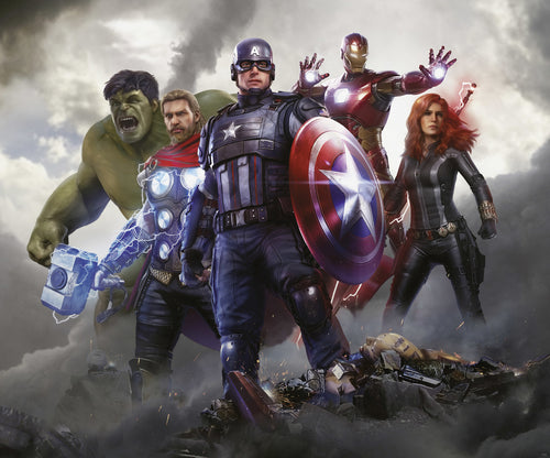 Marvel Avengers Working Together Fotobehang DX6 208 | Yourdecoration.nl
