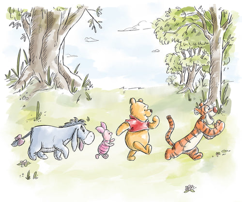 Disney Winnie the Pooh Walk Together Fotobehang DX6 228 | Yourdecoration.nl
