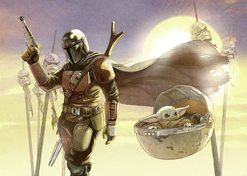 Star Wars The Mandalorian and Grogu Mission Fotobehang DX7 182 | Yourdecoration.nl