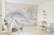 Disney Winnie the Pooh Blue Ink Interieur Fotobehang DX7 235 | Yourdecoration.nl