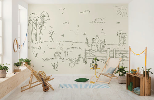 Disney Winnie the Pooh Bee at one with Nature Interieur Fotobehang DX8 193 | Yourdecoration.nl