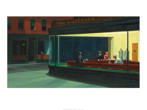 Edward Hopper Nighthawks Kunstdruk 80x60cm | Yourdecoration.nl