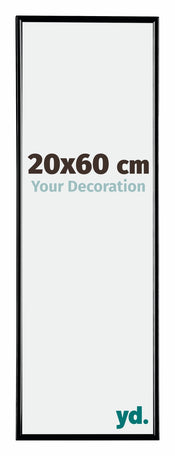Evry Kunststof Fotolijst 20x60cm Zwart Hoogglans Voorzijde Maat | Yourdecoration.nl