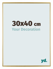 Evry Kunststof Fotolijst 30x40cm Goud Voorzijde Maat | Yourdecoration.nl