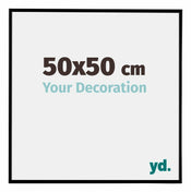 Evry Kunststof Fotolijst 50x50cm Zwart Mat Voorzijde Maat | Yourdecoration.nl