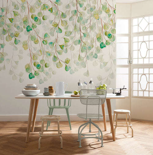 Fotobehang Douche de Feuilles 300x250cm FLX6 044 Sfeer | Yourdecoration.nl
