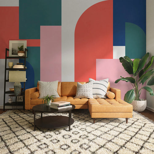 Fotobehang Geometric Colours 350x250cm FLX7 032 Sfeer | Yourdecoration.nl