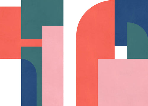 Fotobehang Geometric Colours 350x250cm FLX7 032 | Yourdecoration.nl