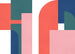 Fotobehang Geometric Colours 350x250cm FLX7 032 | Yourdecoration.nl