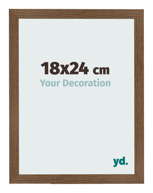 Fotolijst 18x24 cm Eiken Rustiek MDF Bologna Voorzijde Maat | Yourdecoration.nl