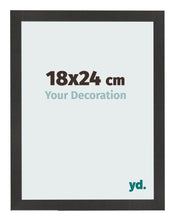 Fotolijst 18x24 cm Zwart Mat MDF Bologna Voorzijde Maat | Yourdecoration.nl