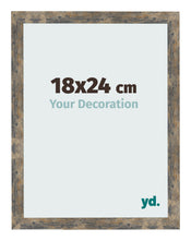 Fotolijst 18x24cm Blauw Goud Gemeleerd MDF Bologna Voorzijde Maat | Yourdecoration.nl