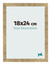 Fotolijst 18x24cm Goud Antiek MDF Bologna Voorzijde Maat | Yourdecoration.nl