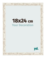 Fotolijst 18x24cm Wit Vintage MDF Bologna Voorzijde Maat | Yourdecoration.nl