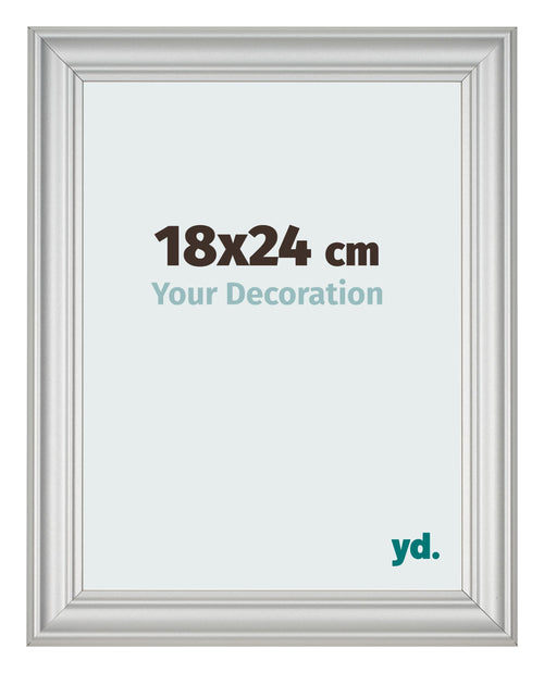 Fotolijst 18x24cm Zilver Mat MDF Lazio Voorzijde Maat | Yourdecoration.nl