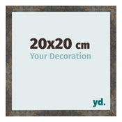 Fotolijst 20x20 cm Geoxideerd Metaal MDF Bologna Voorzijde Maat | Yourdecoration.nl