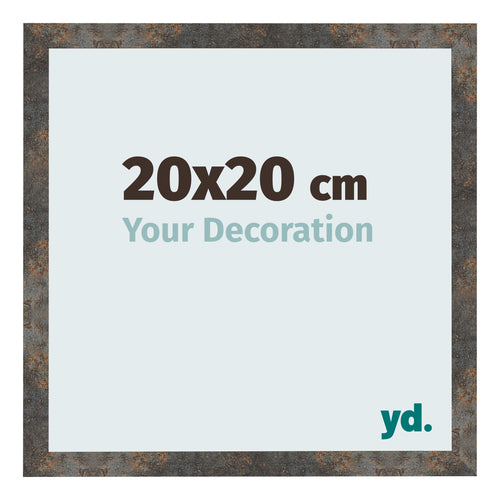 Fotolijst 20x20 cm Geoxideerd Metaal MDF Bologna Voorzijde Maat | Yourdecoration.nl