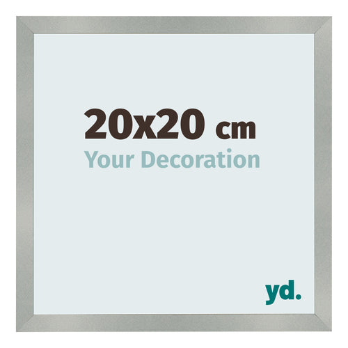 Fotolijst 20x20cm Aluminium Geborsteld MDF Bologna Voorzijde Maat | Yourdecoration.nl