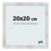 Fotolijst 20x20cm Aluminium Geborsteld MDF Pisa Voorzijde Maat | Yourdecoration.nl