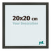 Fotolijst 20x20cm Antraciet MDF Bologna Voorzijde Maat | Yourdecoration.nl