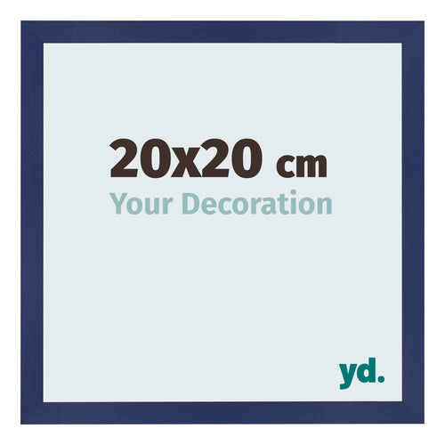 Fotolijst 20x20cm Donkerblauw Geveegd MDF Bologna Voorzijde Maat | Yourdecoration.nl
