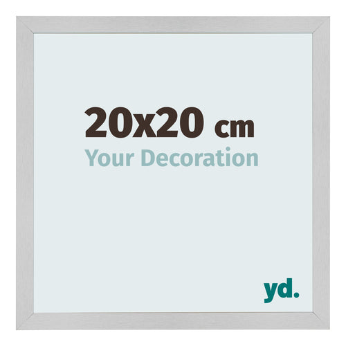 Fotolijst 20x20cm Edelstaal MDF Bologna Voorzijde Maat | Yourdecoration.nl