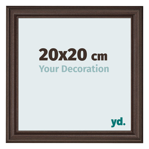 Fotolijst 20x20cm Eiken Donker MDF Lazio Voorzijde Maat | Yourdecoration.nl