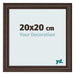 Fotolijst 20x20cm Eiken Donker MDF Lazio Voorzijde Maat | Yourdecoration.nl