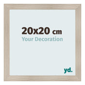Fotolijst 20x20cm Eiken Licht MDF Pisa Voorzijde Maat | Yourdecoration.nl