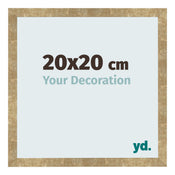 Fotolijst 20x20cm Goud Antiek MDF Bologna Voorzijde Maat | Yourdecoration.nl