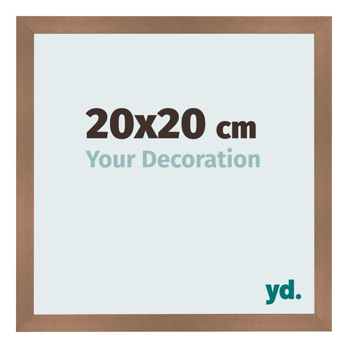 Fotolijst 20x20cm Koper Decor MDF Bologna Voorzijde Maat | Yourdecoration.nl