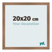 Fotolijst 20x20cm Koper Decor MDF Bologna Voorzijde Maat | Yourdecoration.nl