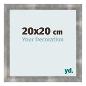 Fotolijst 20x20cm Metaal Vintage MDF Pisa Voorzijde Maat | Yourdecoration.nl