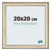 Fotolijst 20x20cm Metaalglans MDF Lazio Voorzijde Maat | Yourdecoration.nl