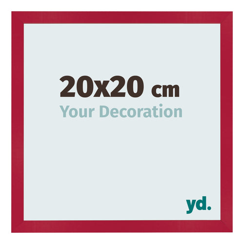Fotolijst 20x20cm Rood MDF Bologna Voorzijde Maat | Yourdecoration.nl