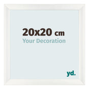 Fotolijst 20x20cm Wit Geveegd MDF Pisa Voorzijde Maat | Yourdecoration.nl